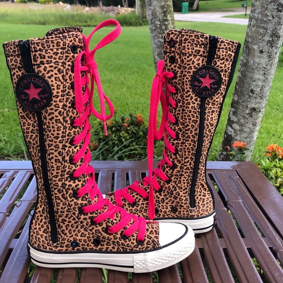 converse cheetah high tops